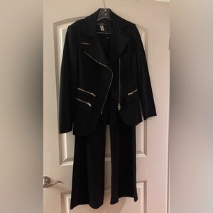 Cache Women's Black Jacket & Pants with Gold Accents